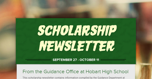 Scholarship Newsletter