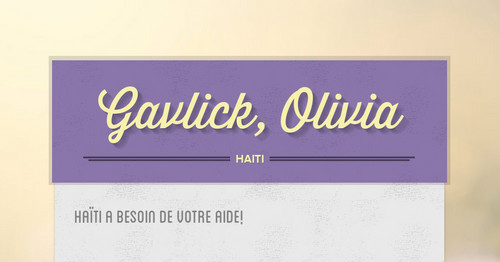 Gavlick, Olivia