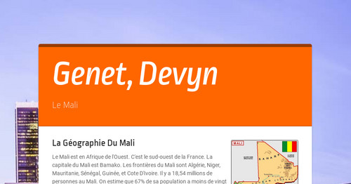Devyn Genet - Le Mali
