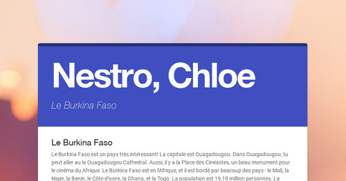 Nestro, Chloe