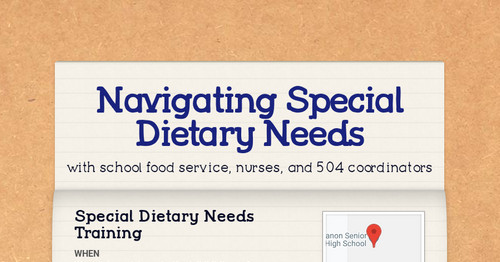 Navigating Special Dietary Needs