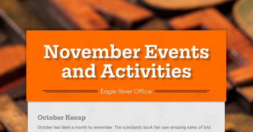 November Events and Activities