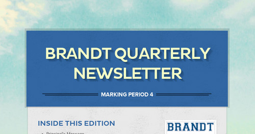 Brandt Quarterly Newsletter