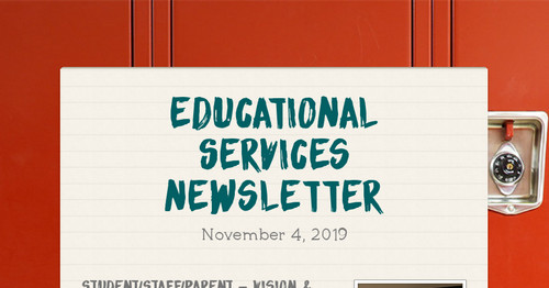 Educational Services Newsletter