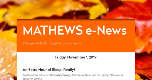 MATHEWS e-News