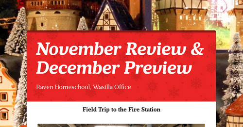 November Review & December Preview