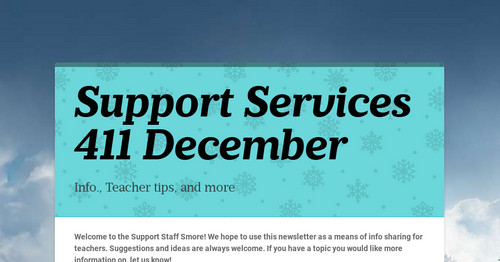 Support Services 411 December