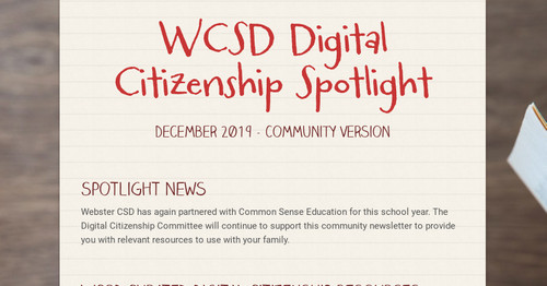 WCSD Digital Citizenship Spotlight