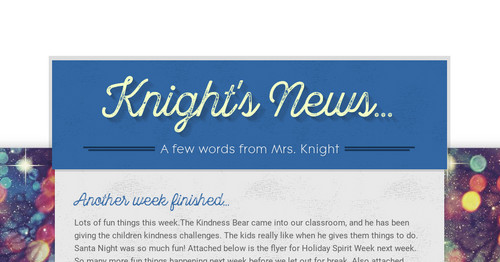 Knight's News...