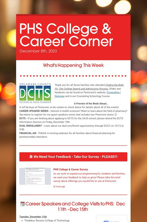 PHS College & Career Corner