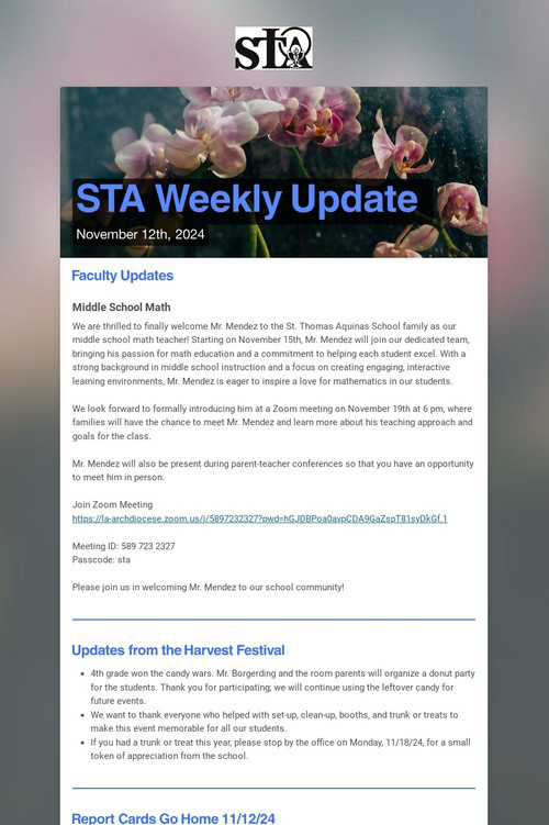STA Weekly Update
