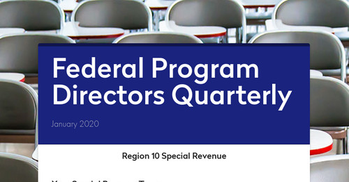 Federal Program Directors Quarterly