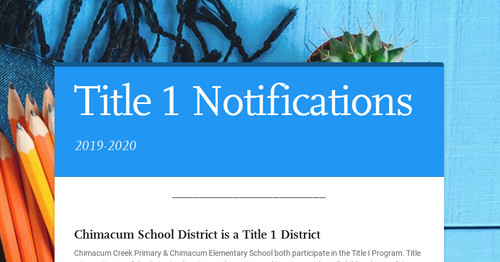 Title 1 Notifications