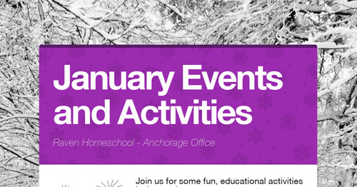 January Events and Activities