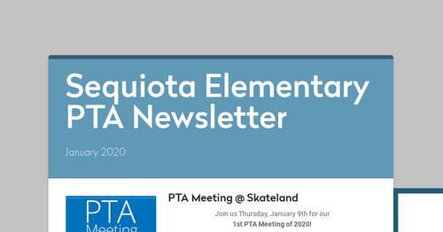 Sequiota Elementary PTA Newsletter