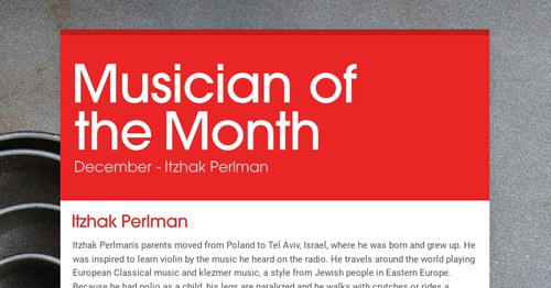 Musician of the Month