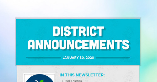 District Announcements