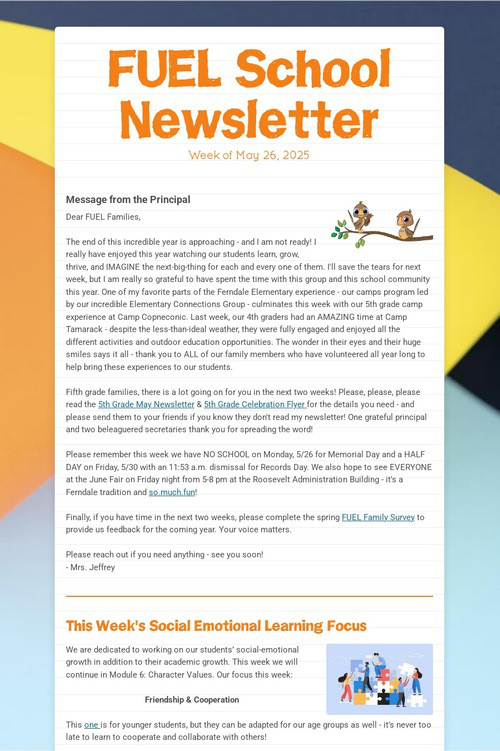 FUEL School Newsletter