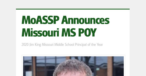 MoASSP Announces Missouri MS POY