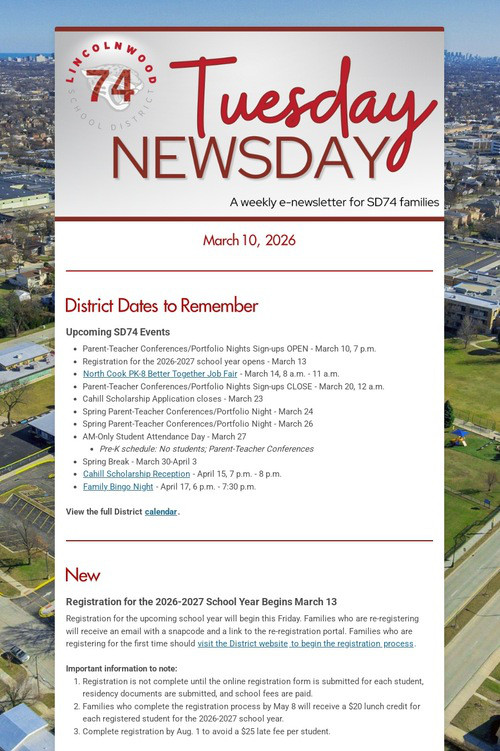 Tuesday Newsday