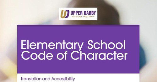 Elementary School Code of Character