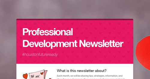 Professional Development Newsletter
