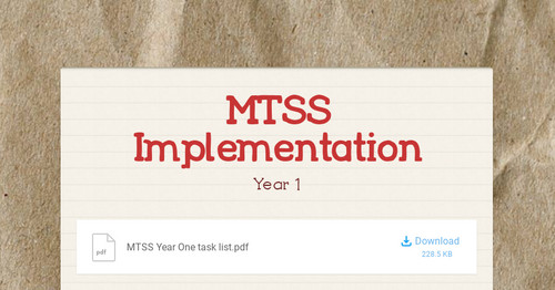 MTSS Implementation