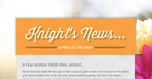 Knight's News...