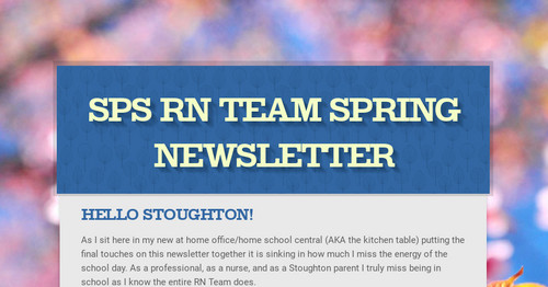 SPS RN Team Spring Newsletter