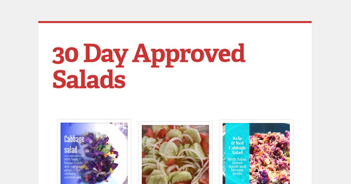 30 Day Approved Salads