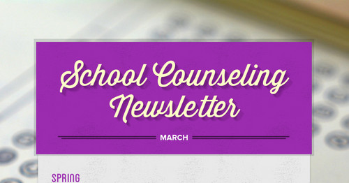 School Counseling Newsletter