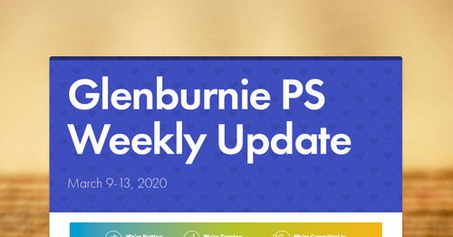 Glenburnie PS Weekly Update