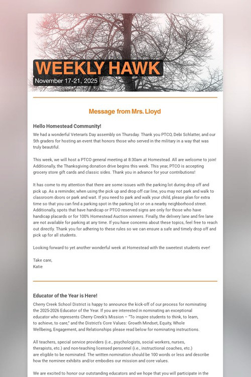 WEEKLY HAWK
