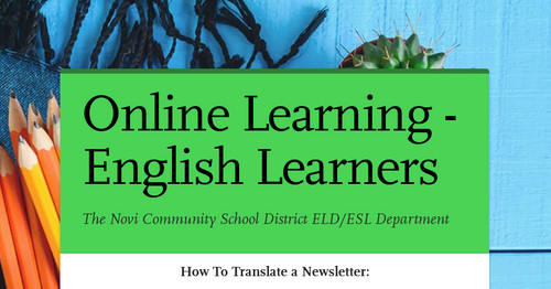 Online Learning - English Learners