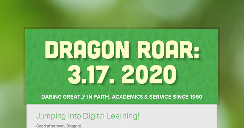 Dragon Roar: 3.17. 2020