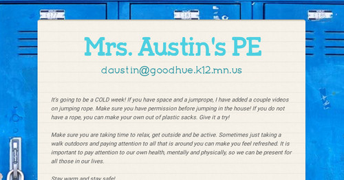 Mrs. Austin's PE
