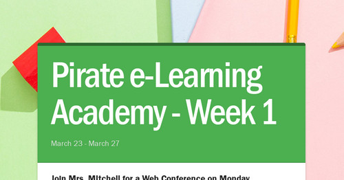 Pirate e-Learning Academy - Week 1