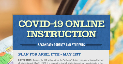 COVID-19 ONLINE INSTRUCTION