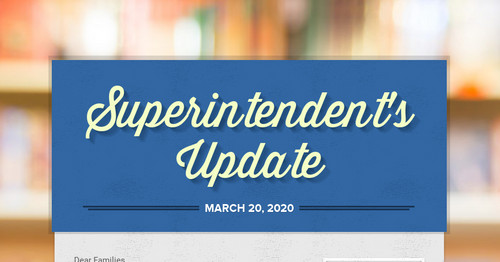 Superintendent's Update