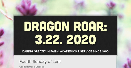 Dragon Roar: 3.22. 2020
