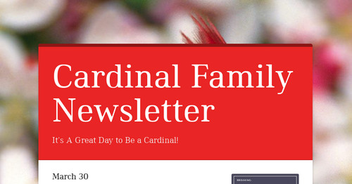 Cardinal Family Newsletter