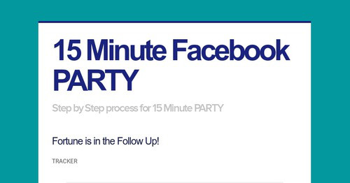 15 Minute Facebook PARTY