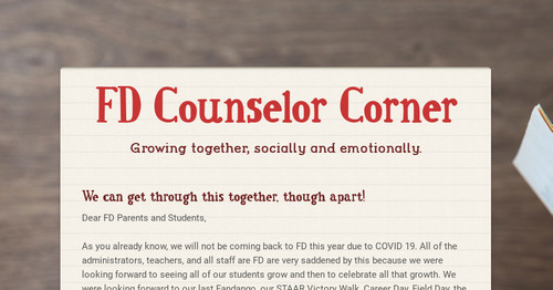 FD Counselor Corner
