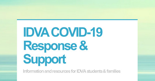 IDVA COVID-19 Response & Support