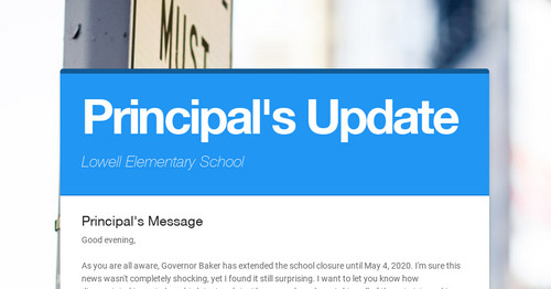 Principal's Update