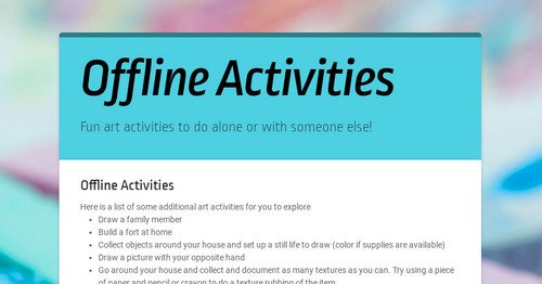 Offline Activities