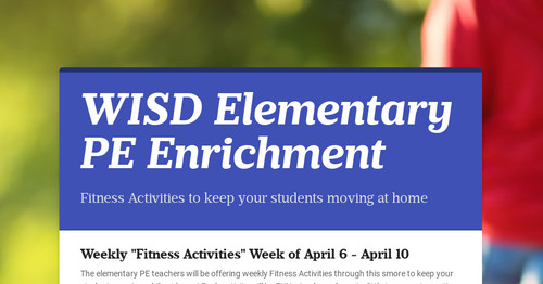 WISD Elementary PE Enrichment