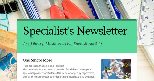 Specialist's Newsletter