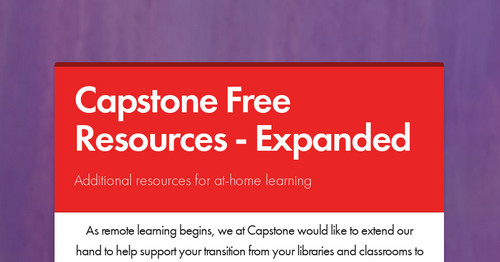 Capstone Free Resources - Expanded