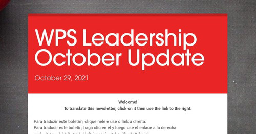 WPS Leadership October Update
